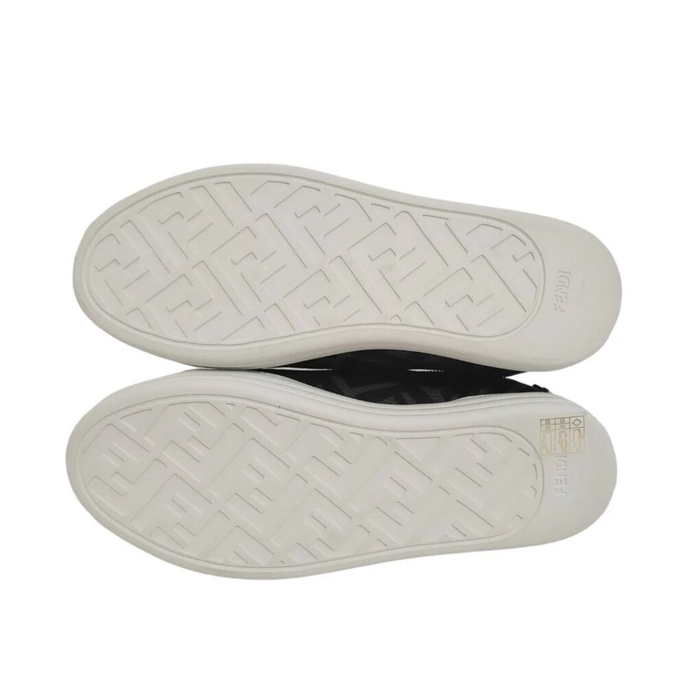 FENDI - Black Gray Polyamide Elastane Women's Sneakers 529-051225 - Picture 4 of 6
